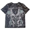 Retro Skull Large Pattern Short-Sleeved T-Shirt High Street Dark Punk Y2K 90S Harajuku round Neck Oversize Loose Tops Clothes